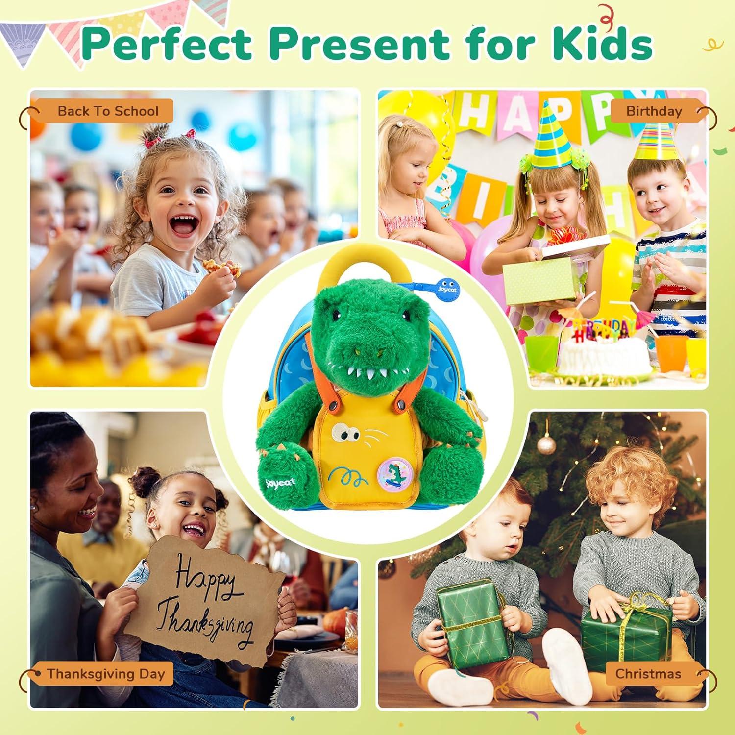 Mochila Dinosaurio JoyCat 12L para Niños 3-7 Años