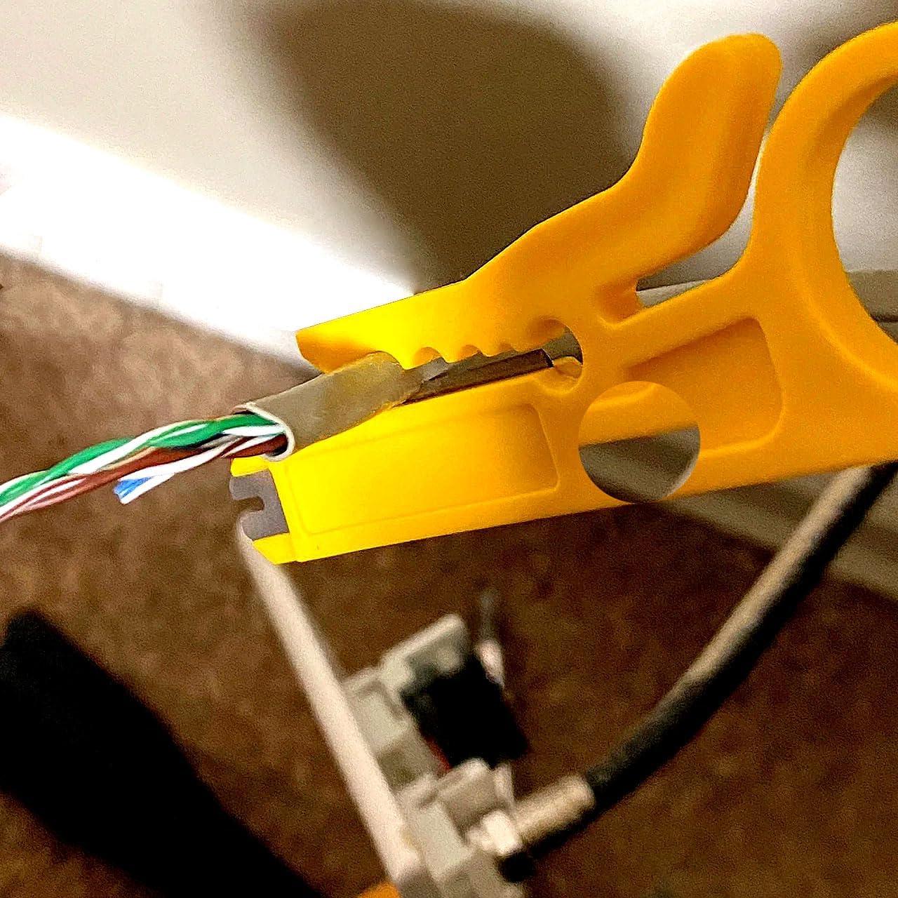 Juego de 6 Desforradores de Cables Mini Triwenve Amarillo