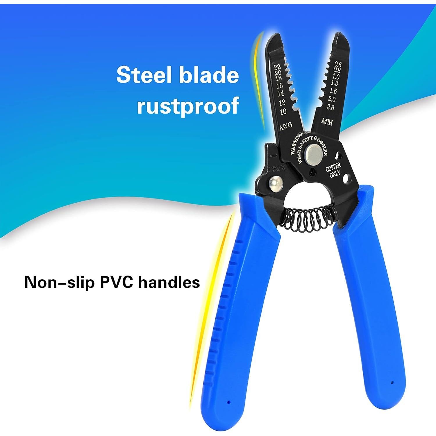 Pelacables y Cortador VCELINK GJ708BL 0.25-6 mm Azul