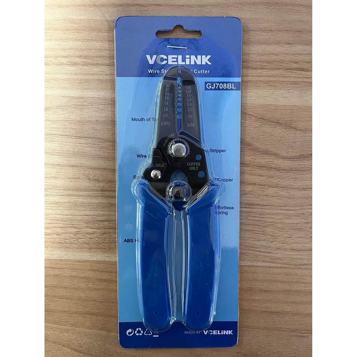 Pelacables y Cortador VCELINK GJ708BL 0.25-6 mm Azul