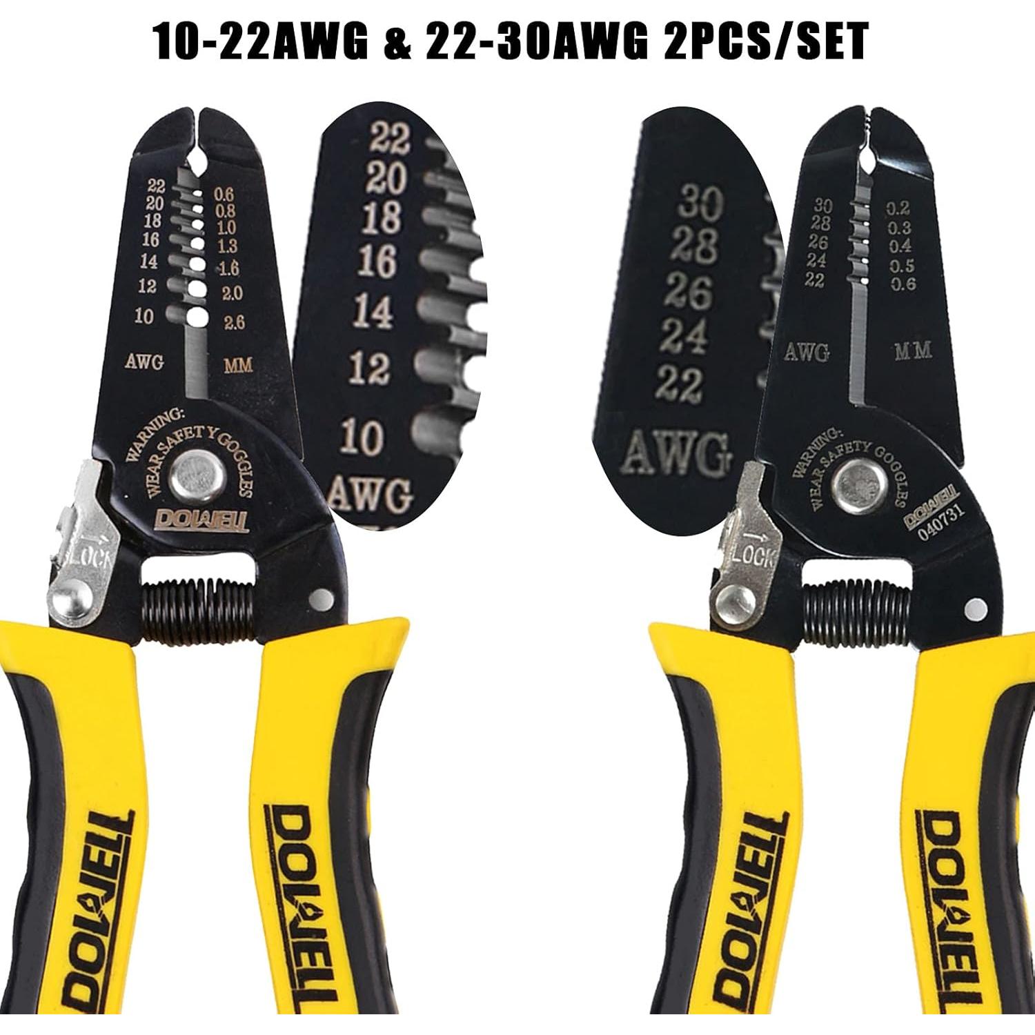 DOWELL Herramienta Desforradora de Cables 10-22AWG y 22-30AWG