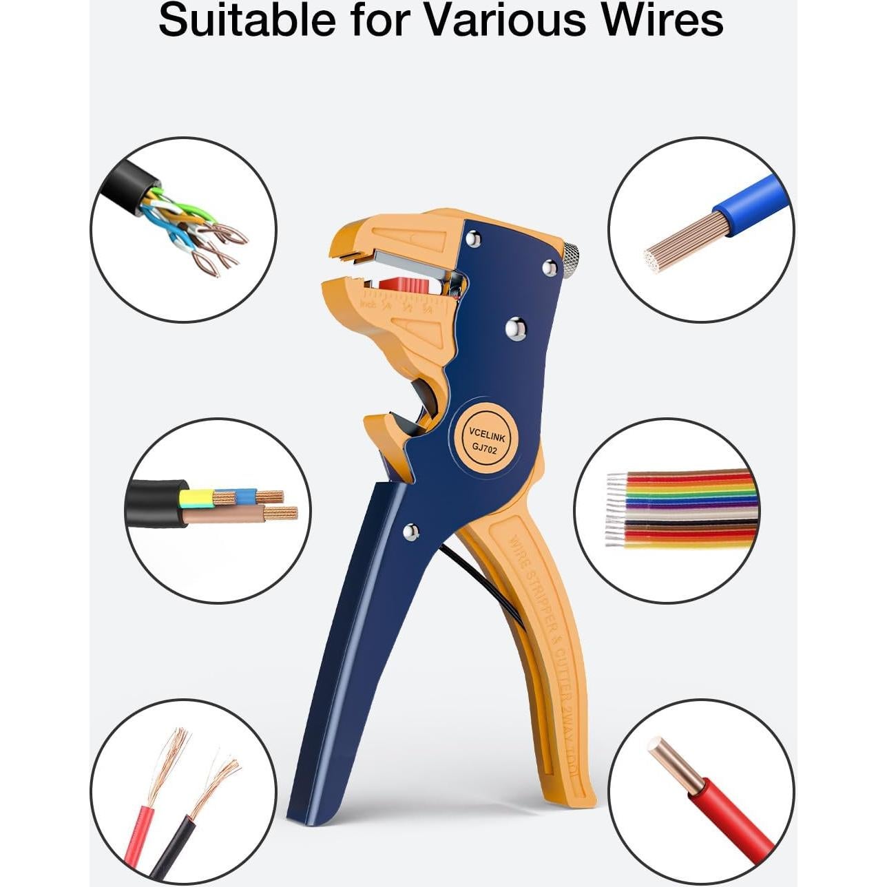 Pelacables Automático VCELINK 2 en 1 Ajustable 17.5 cm