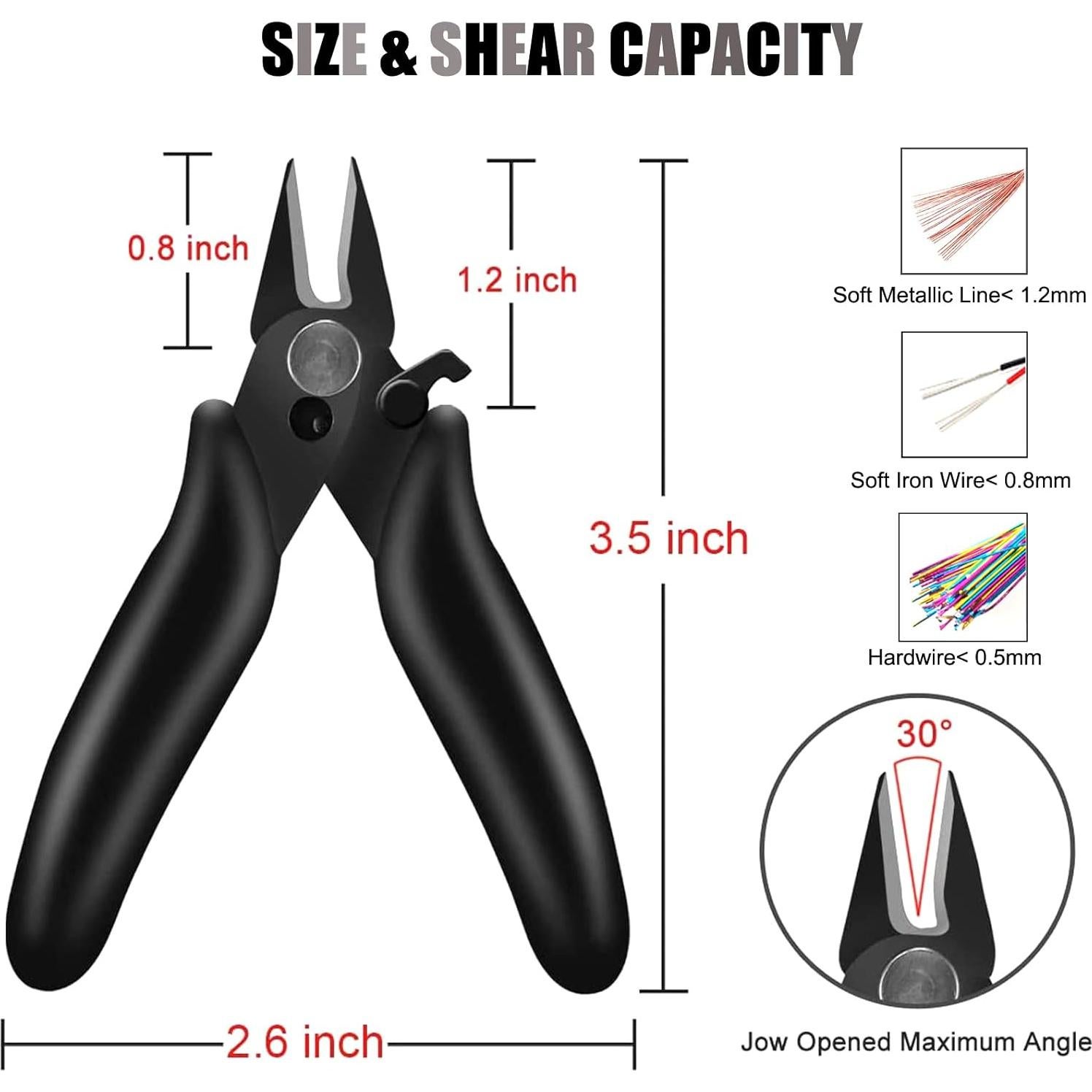 Cortador de Alambre BOENFU 3.5" con Bloqueo y Resorte