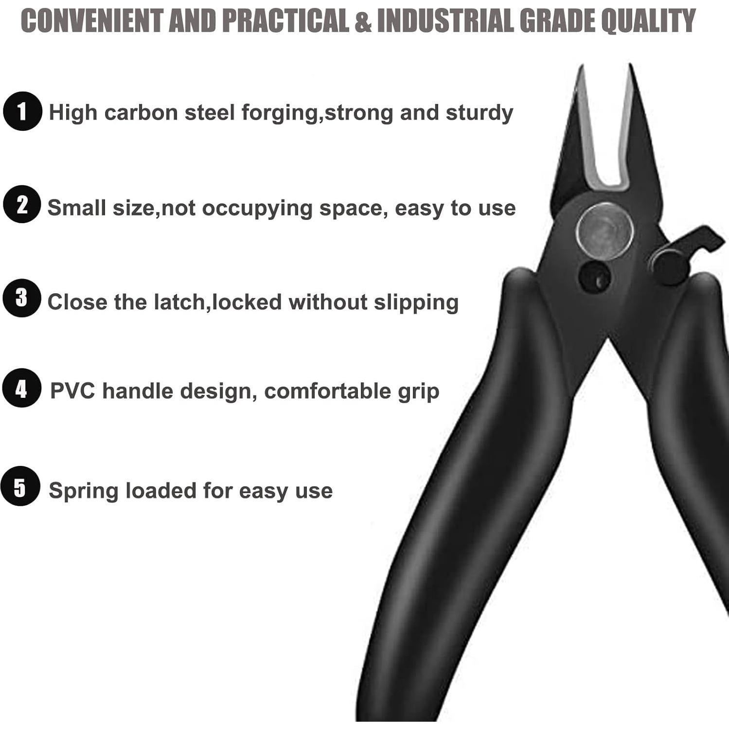 Cortador de Alambre BOENFU 3.5" con Bloqueo y Resorte