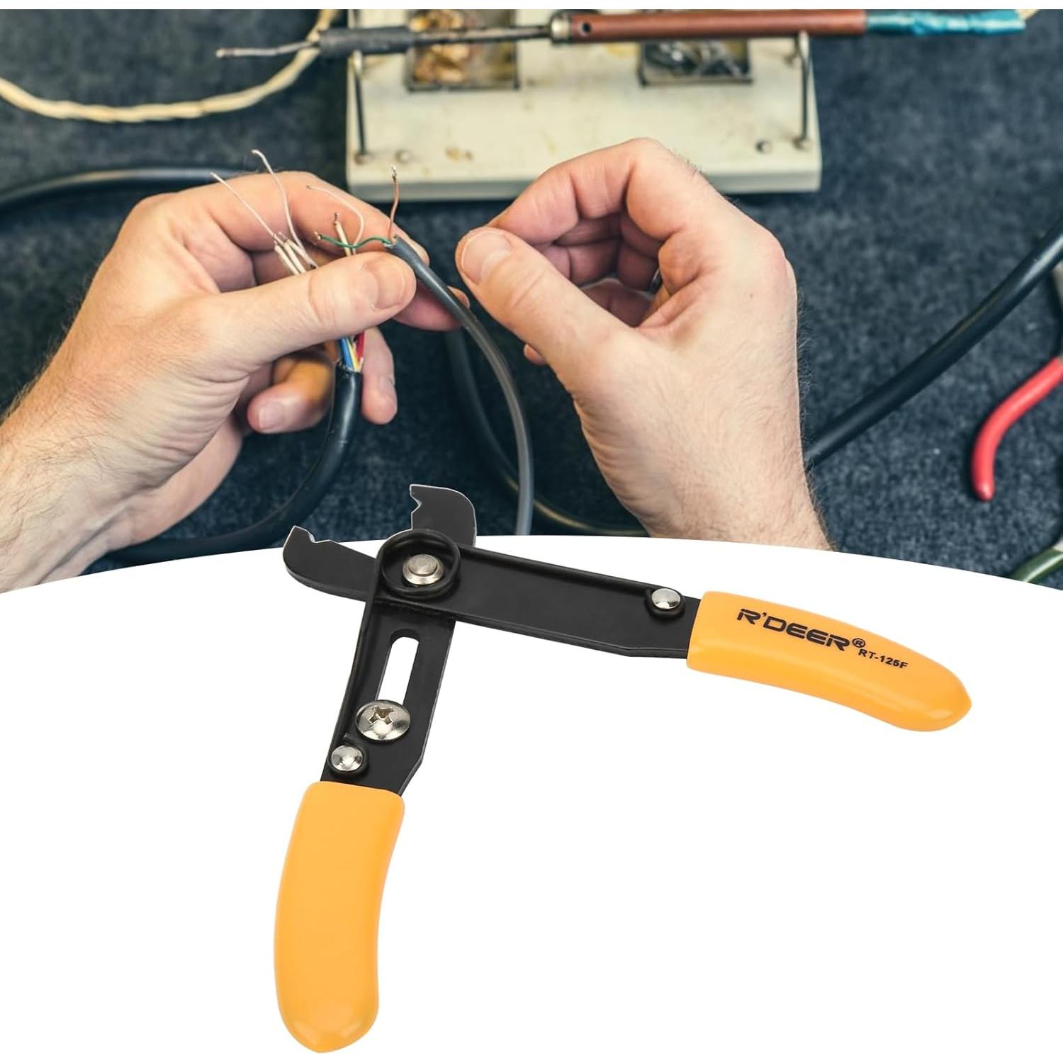 Pelacables Ajustable Hyuduo 0.5-4.0mm Ergonómico Amarillo