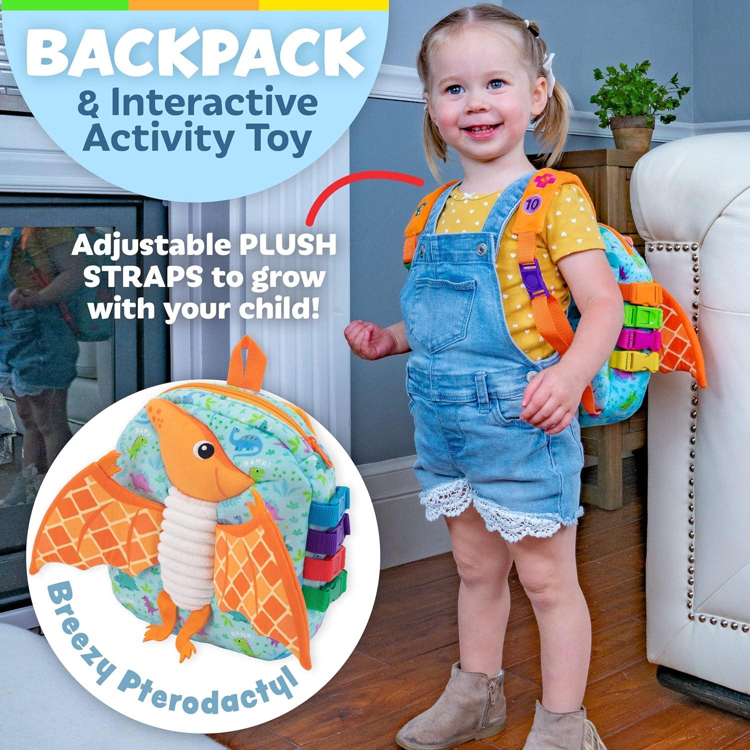 Mochila Pterodáctilo Breezy Buckle Toys para Niños 1-3 Años