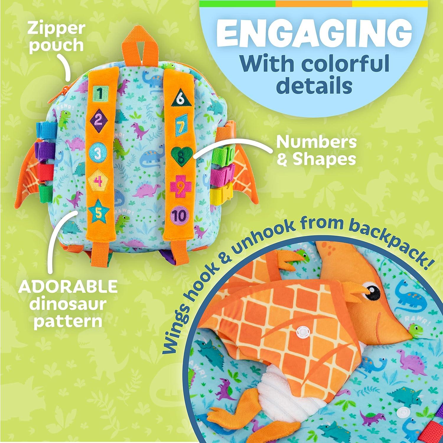 Mochila Pterodáctilo Breezy Buckle Toys para Niños 1-3 Años