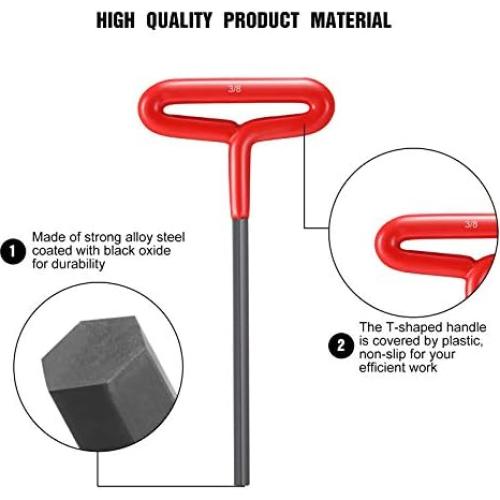 Conjunto de Llaves Hexagonales T-handle 10 Piezas Honoson 22.86 cm