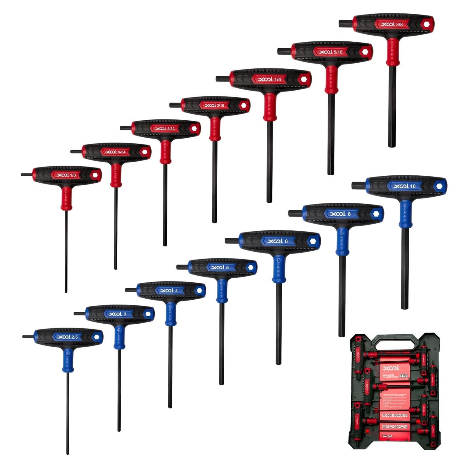 Juego de Llaves Allen T 14 Piezas XOOL Métricas y SAE