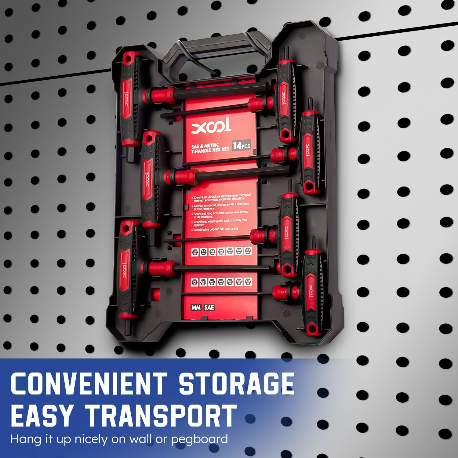 Juego de Llaves Allen T 14 Piezas XOOL Métricas y SAE