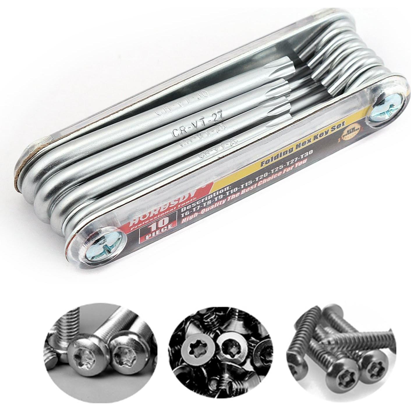 Juego de Llaves Estrella Plegable HORUSDY T-6 a T-30