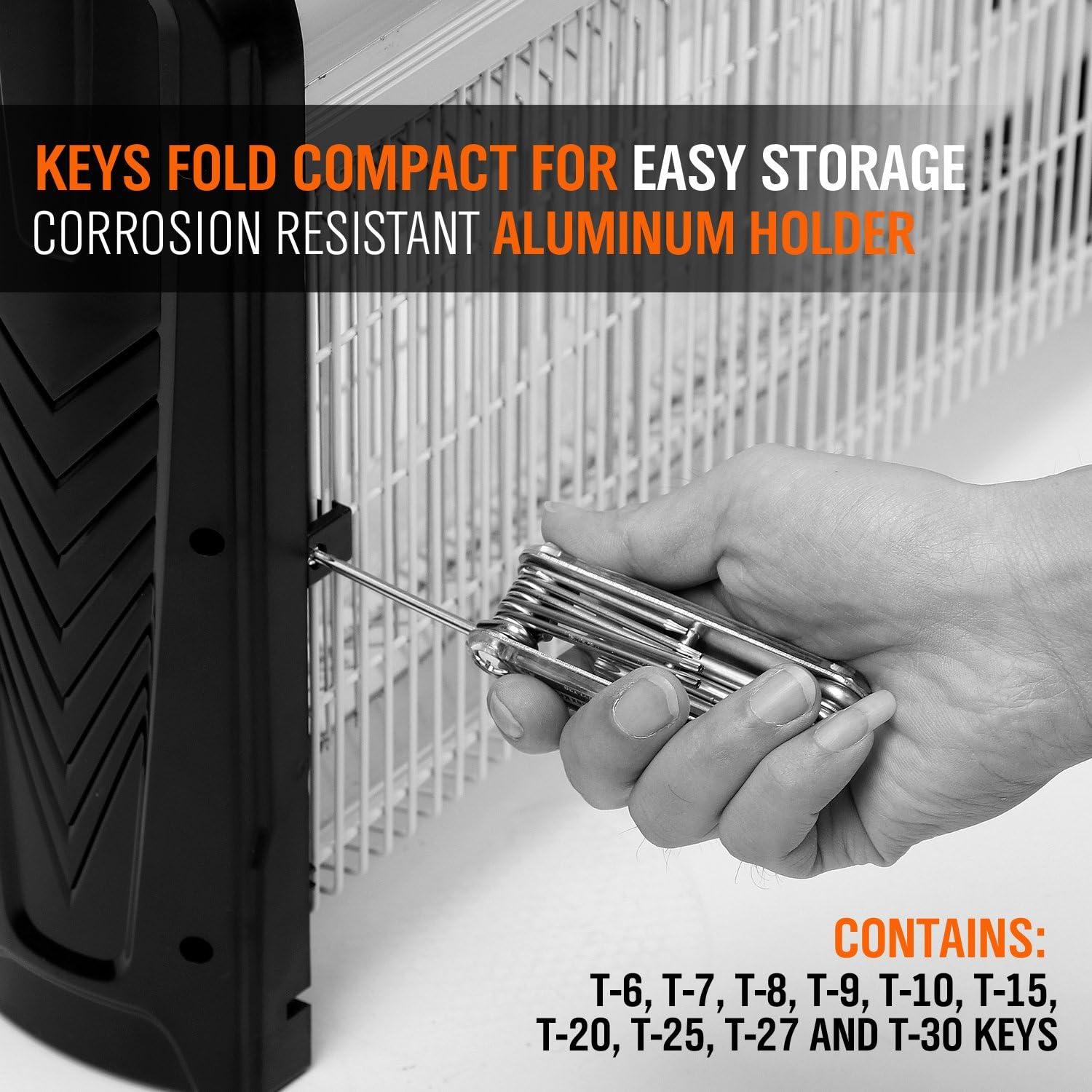 Juego de Llaves Estrella Plegable HORUSDY T-6 a T-30