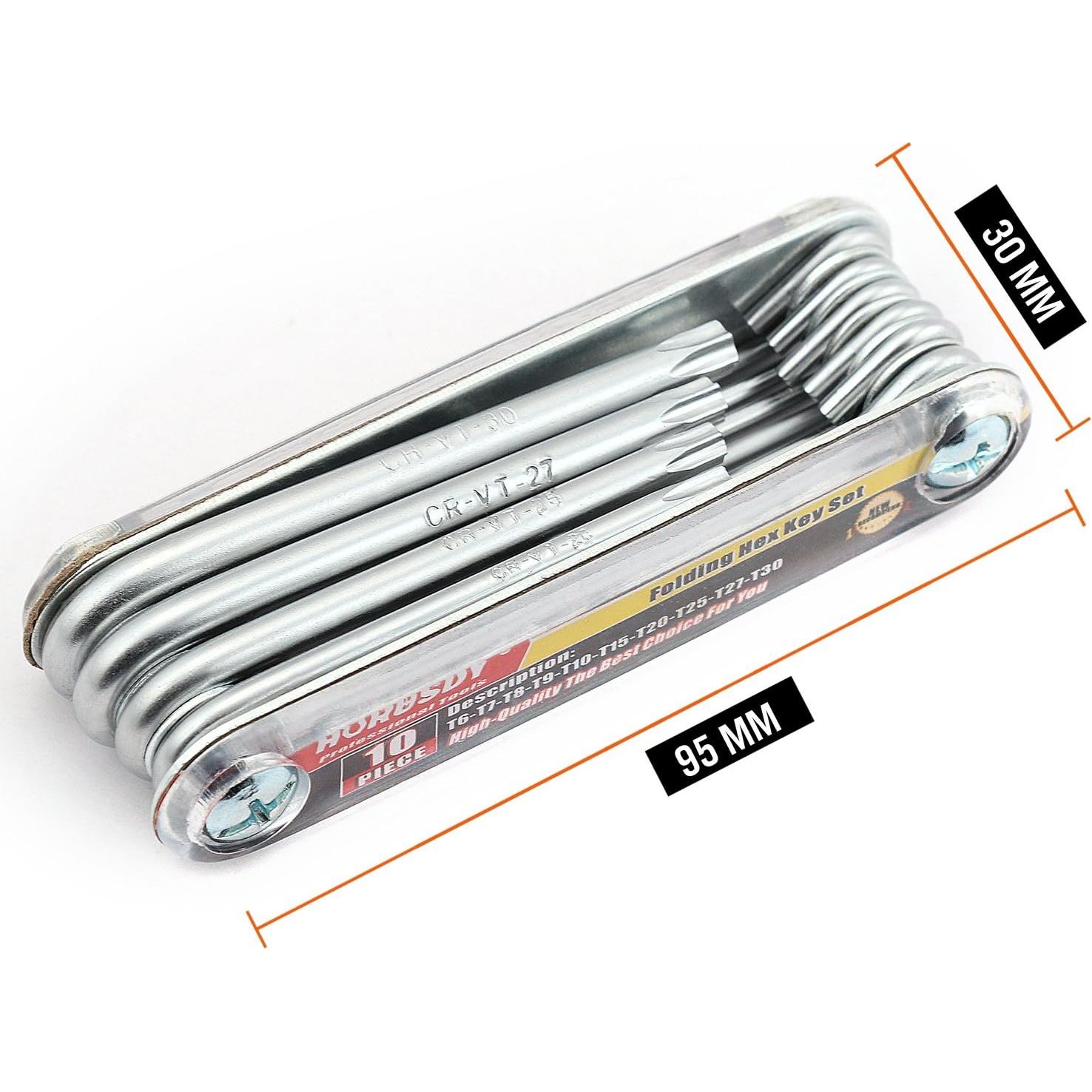 Juego de Llaves Estrella Plegable HORUSDY T-6 a T-30