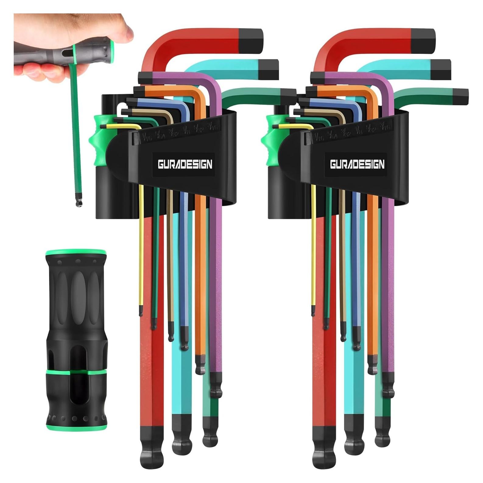 Juego de Llaves Allen GURADESIGN 19 Piezas Métricas y SAE