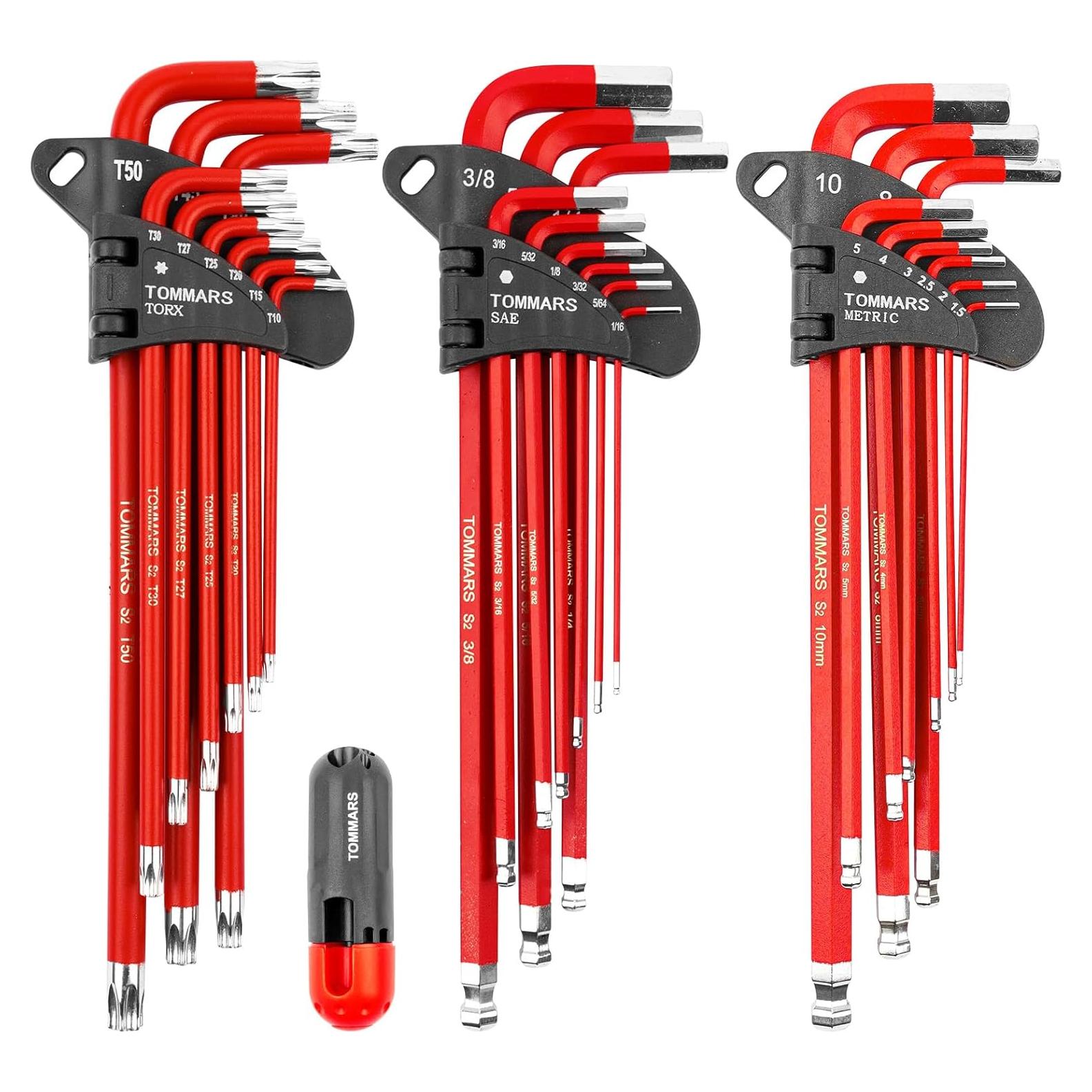 Juego de Llaves Hexagonales TOMMARS 28 Piezas Acero S2