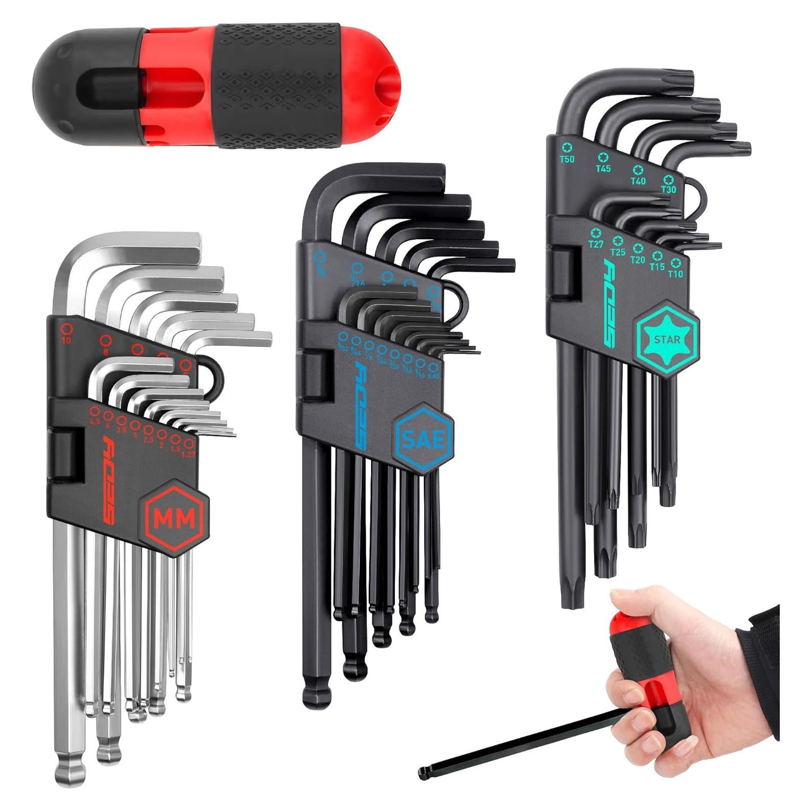 Juego de Llaves Allen SEDY 36 Piezas Hexagonales y Torx