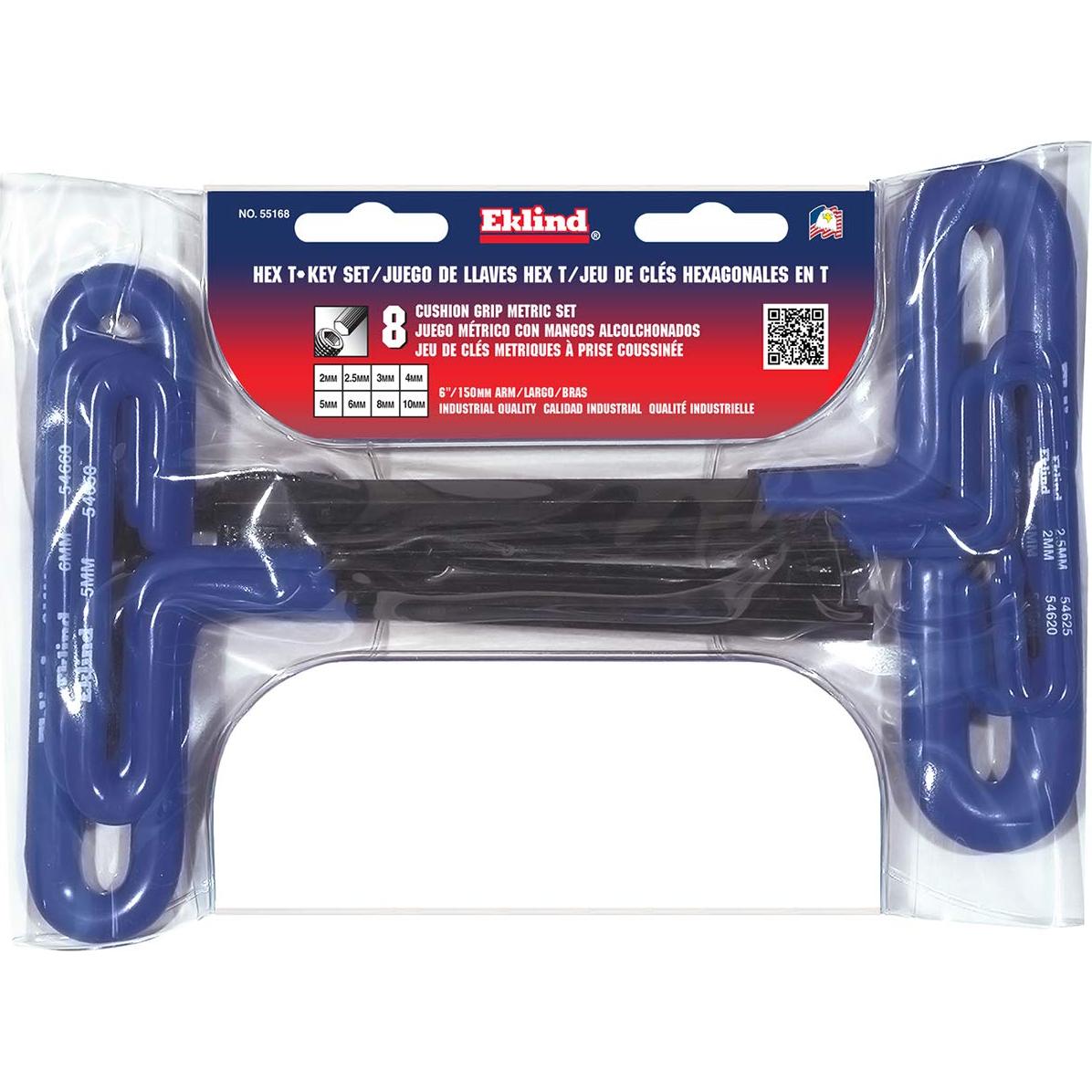 Juego de Llaves Allen T EKLIND 55168 8 Piezas Métricas 2-10 mm