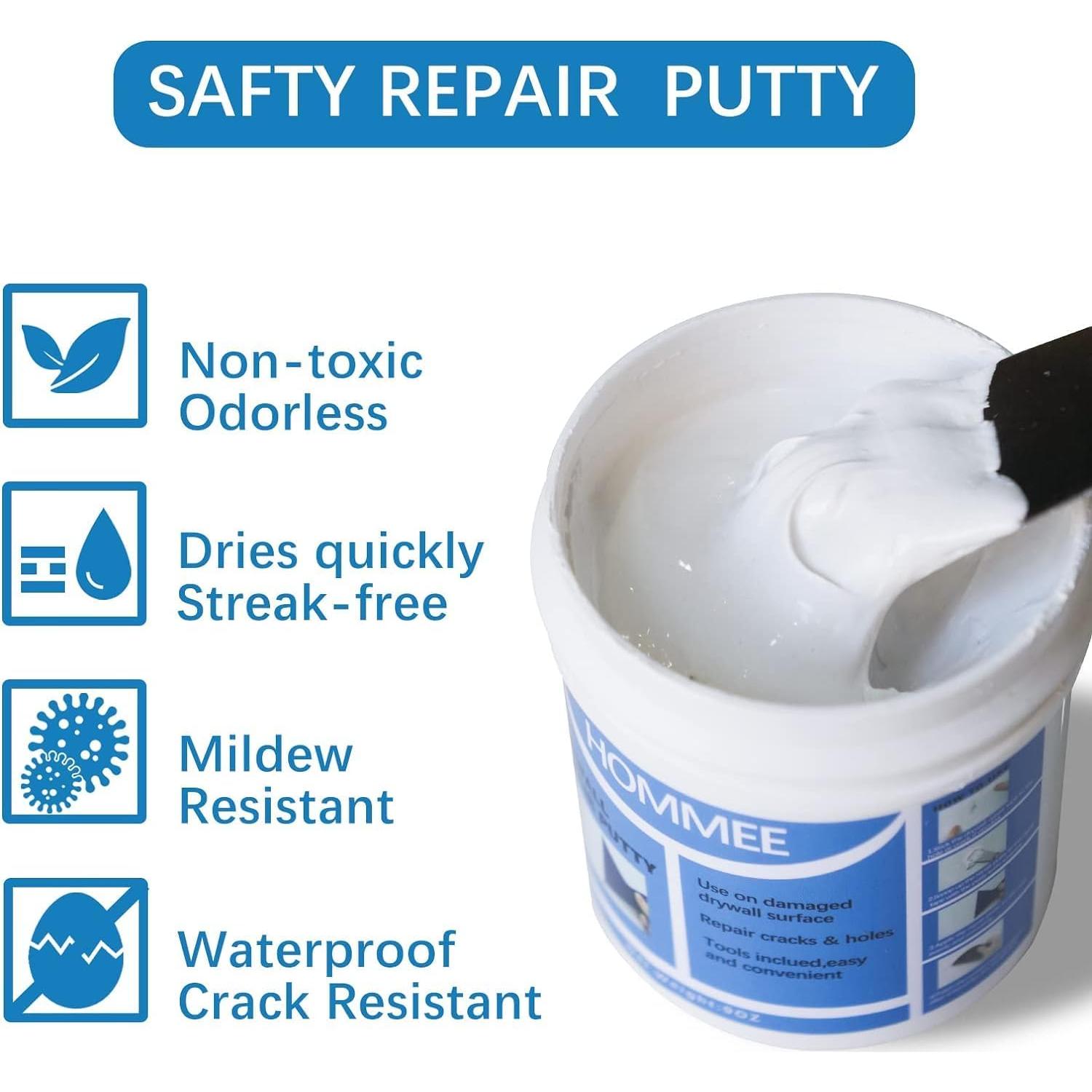 Kit de Reparación de Drywall 8 en 1 HOMMEE con Masilla 240g