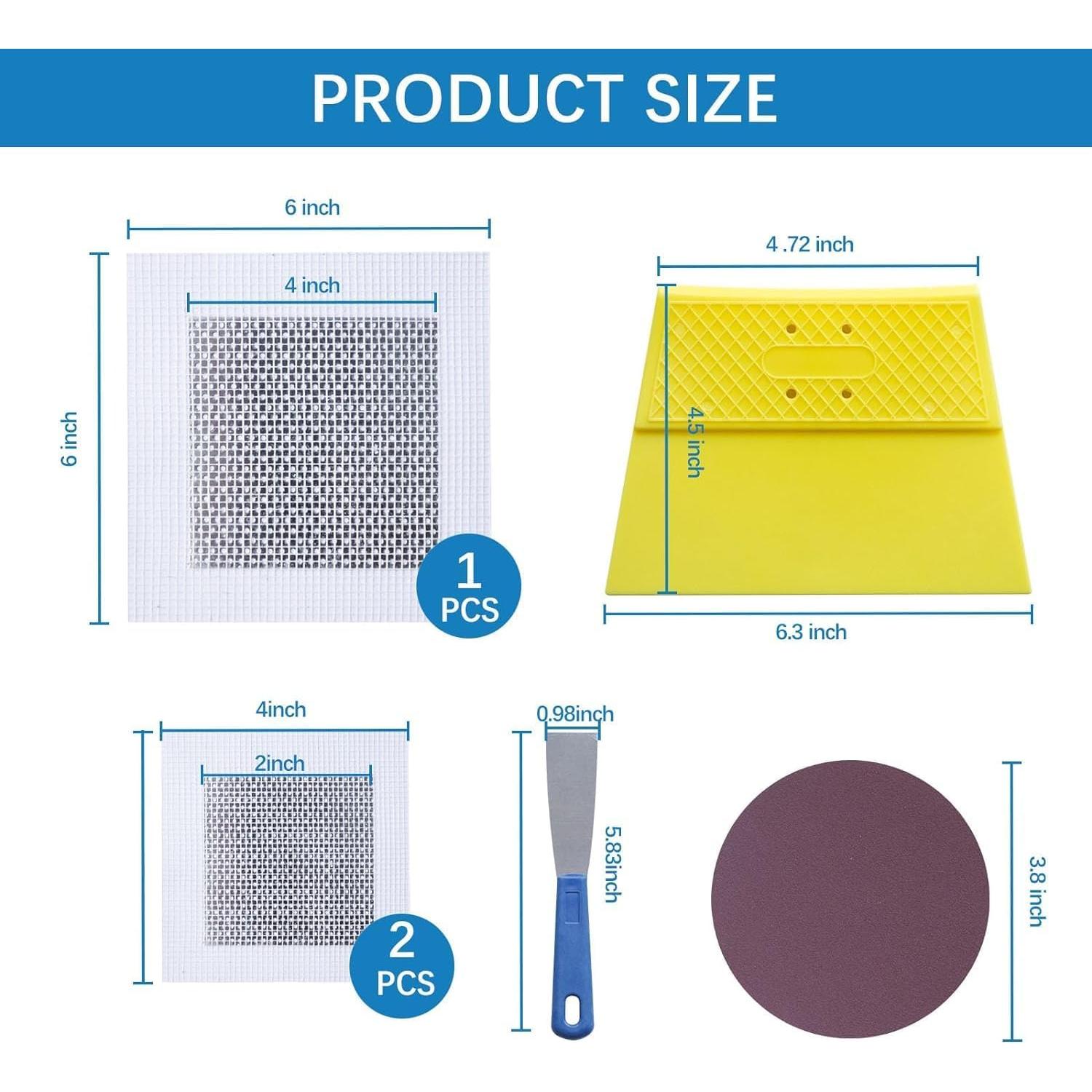 Kit de Reparación de Drywall 8 en 1 HOMMEE con Masilla 240g