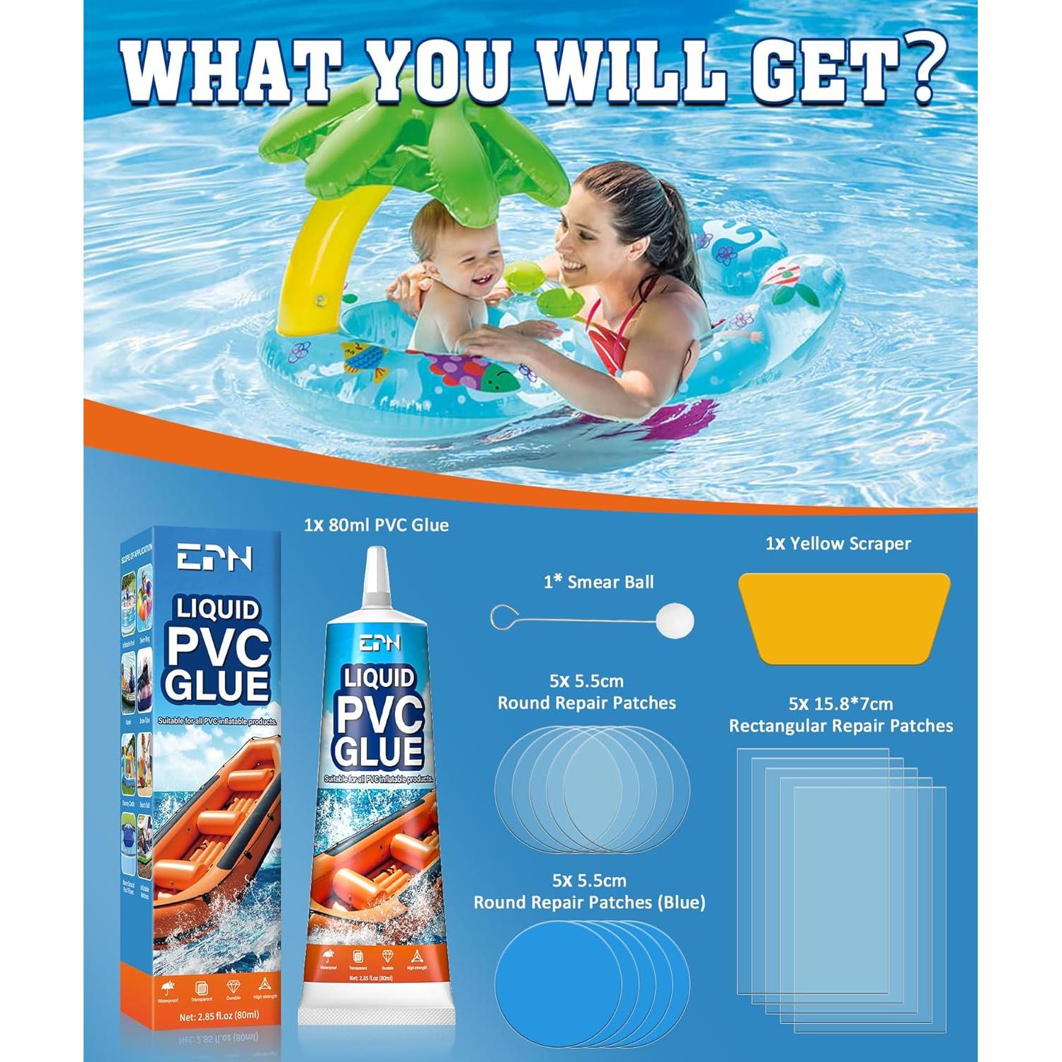 Kit de Parche EPN para Colchón de Aire y Juguetes Inflables