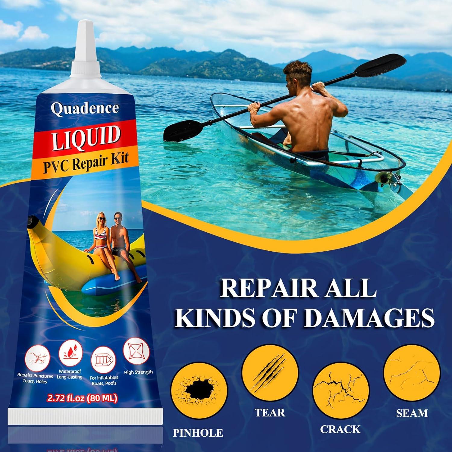 Kit de Reparación Inflable Quadence 80 ML - Parches PVC Impermeables