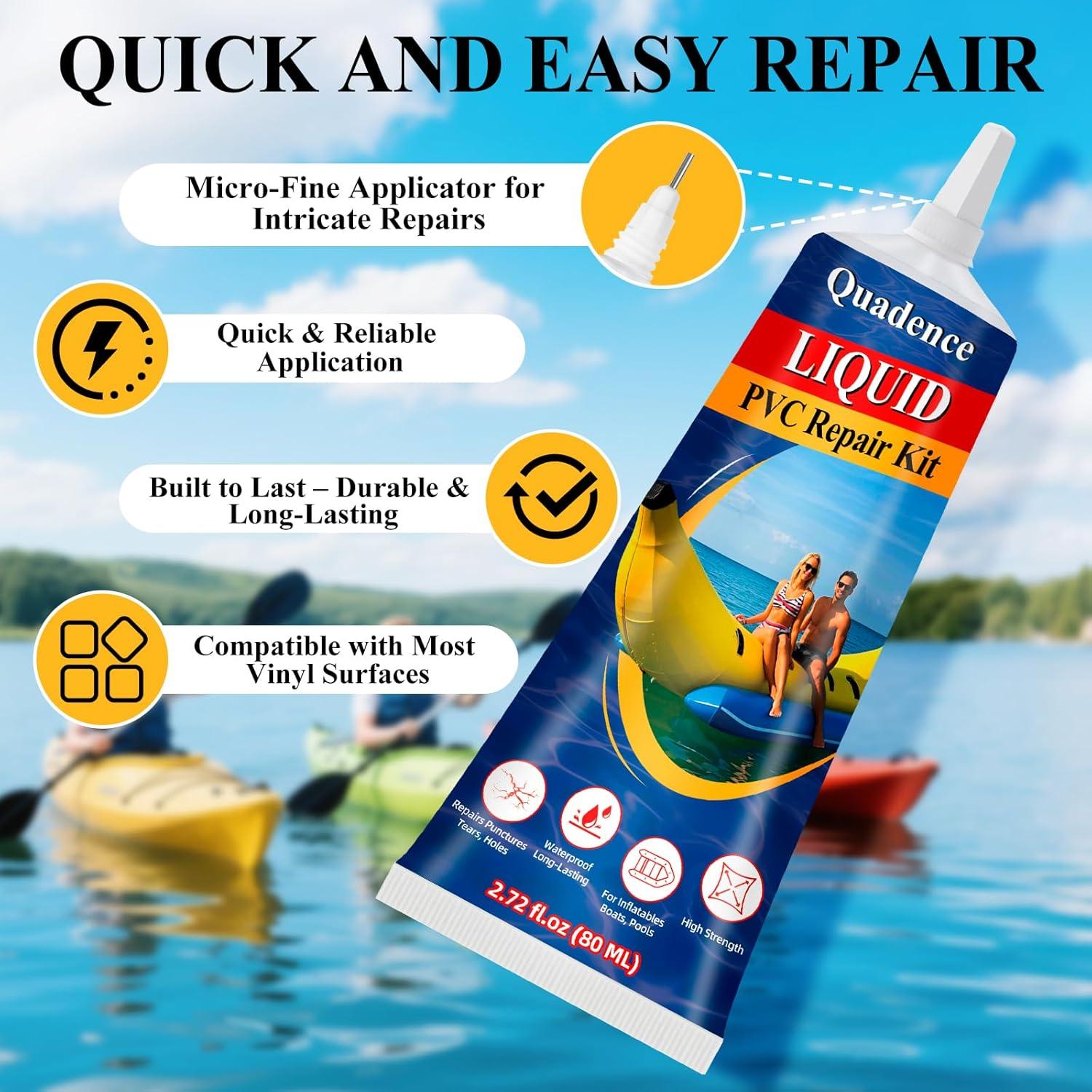 Kit de Reparación Inflable Quadence 80 ML - Parches PVC Impermeables