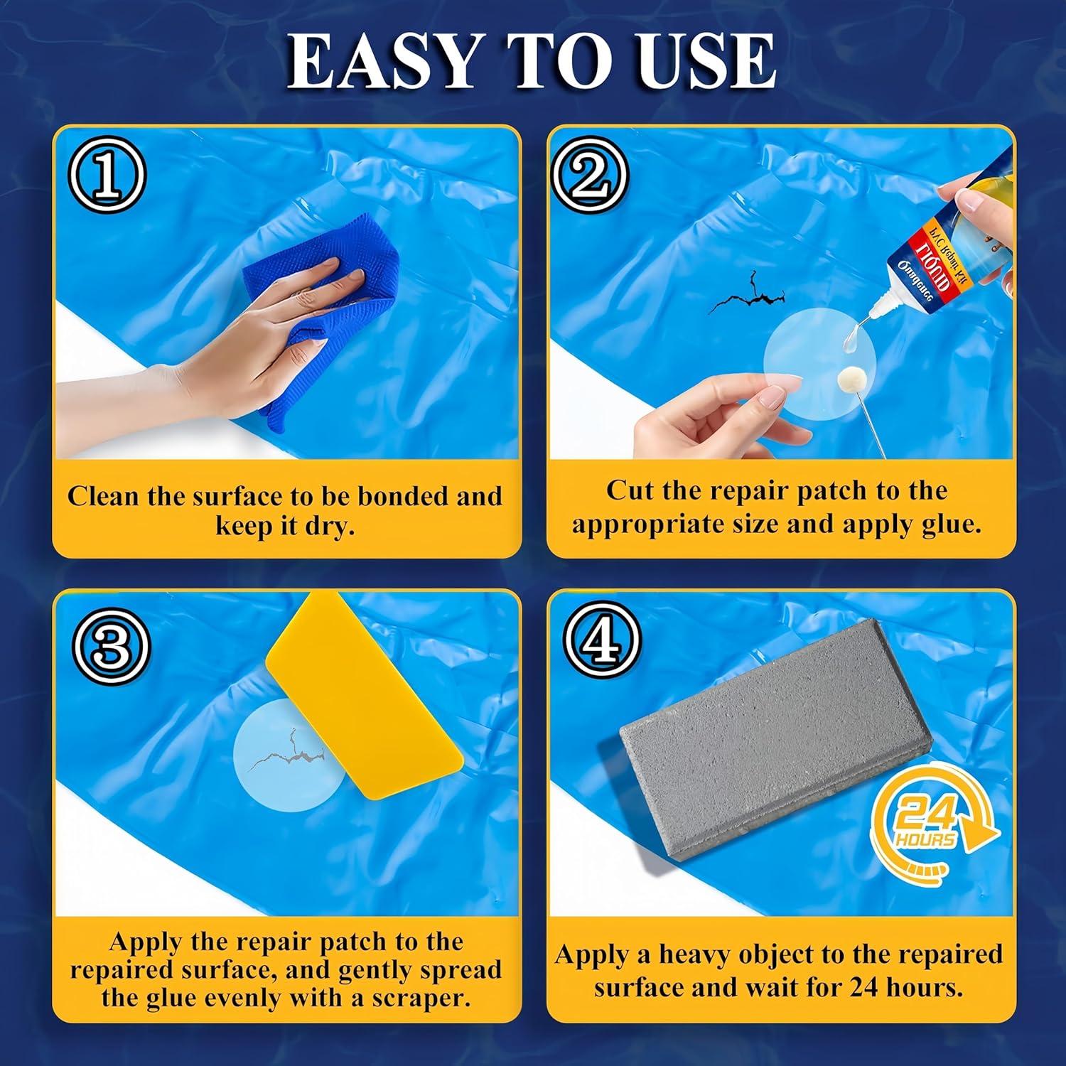 Kit de Reparación Inflable Quadence 80 ML - Parches PVC Impermeables