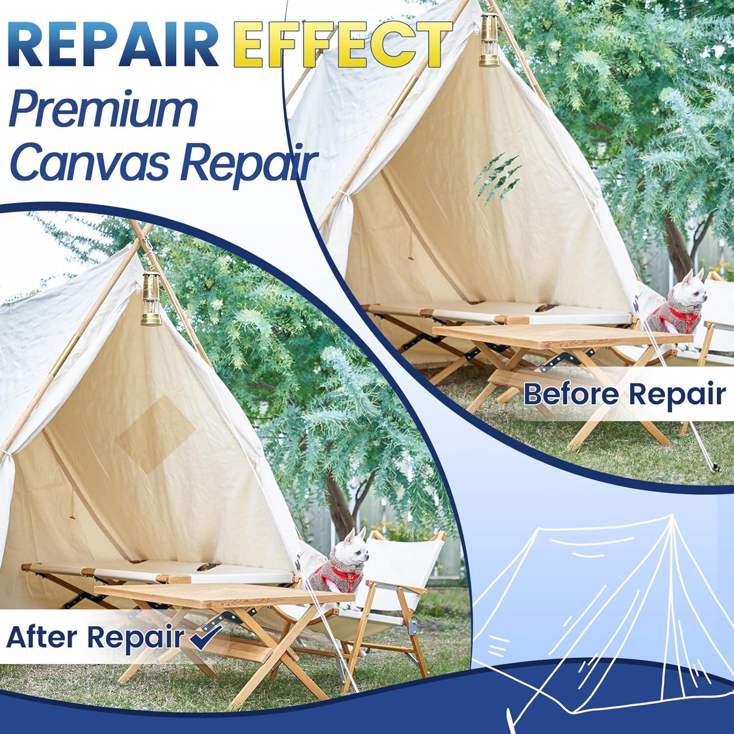 Cinta de Reparación de Lona Autoadhesiva Sgooyir 10.16x200.66cm Negra