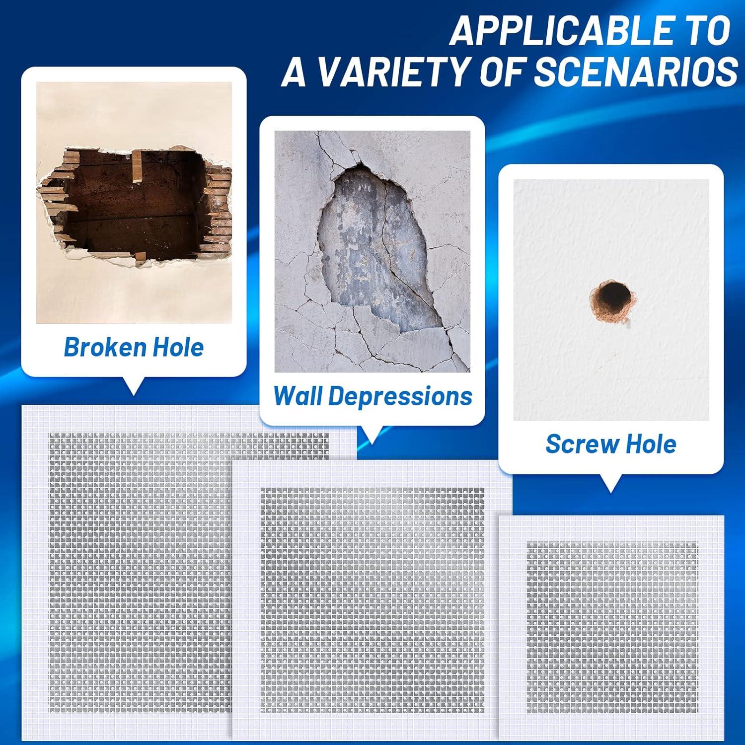 Kit de Reparación de Paneles de Yeso Mckanti 14 Parches 10/8/4"