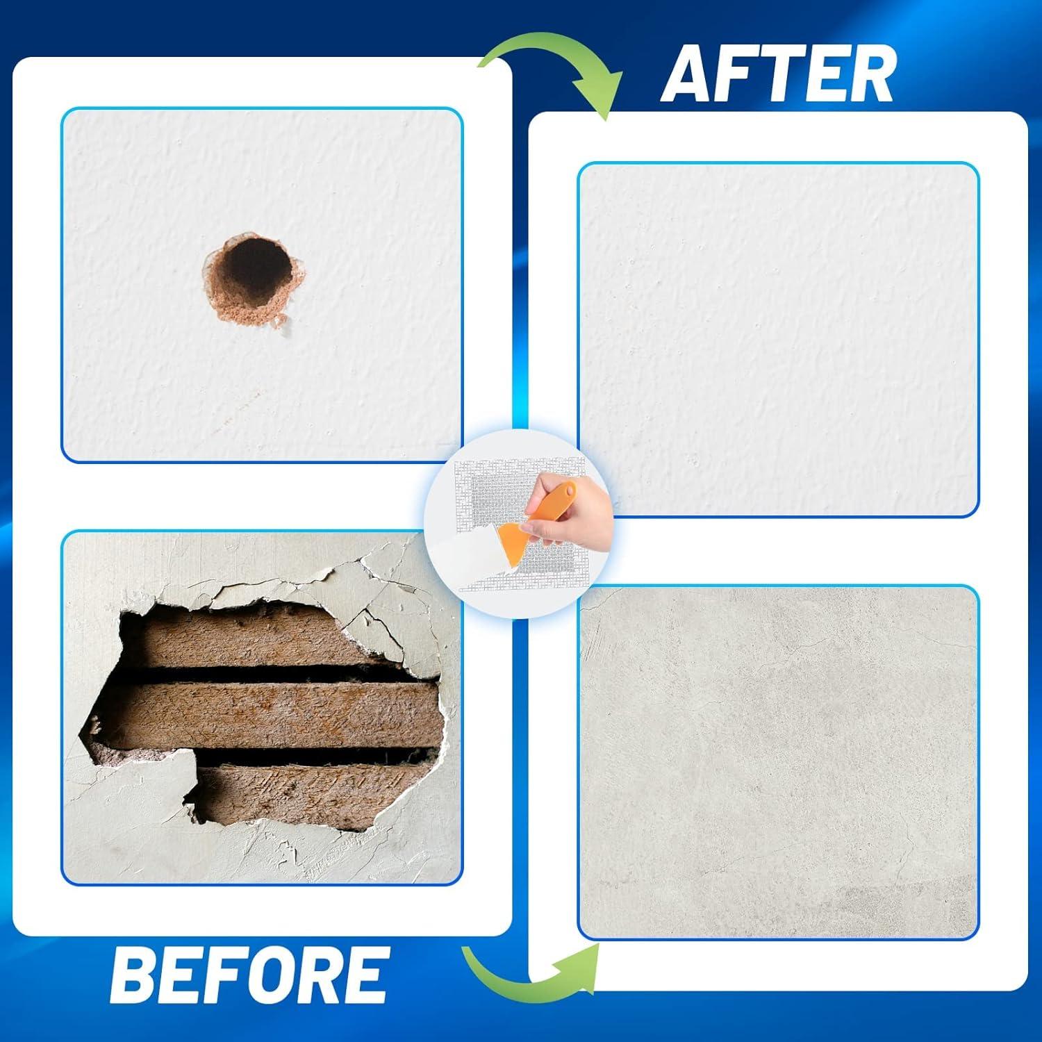 Kit de Reparación de Paneles de Yeso Mckanti 14 Parches 10/8/4"