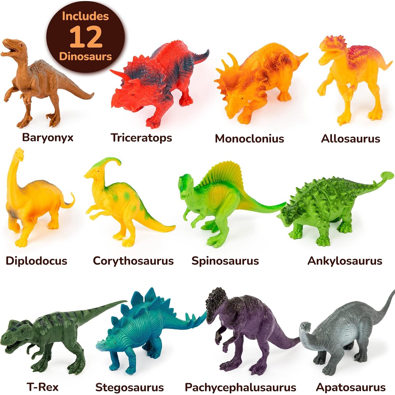 Juguetes de Dinosaurio Li'l-Gen - 12 Figuras 17,78 cm