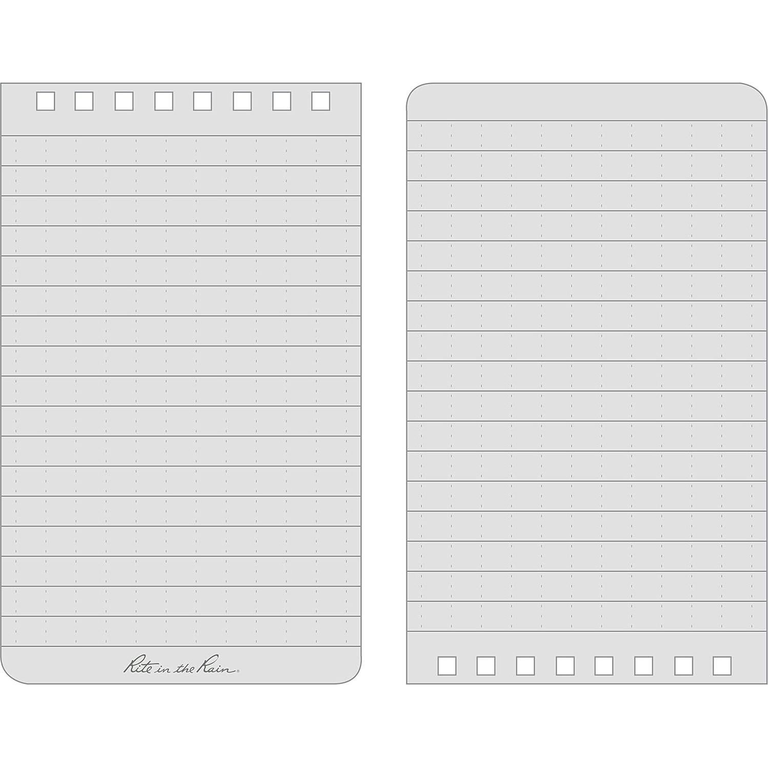 Cuaderno Espiral Impermeable Rite in the Rain 3x5 Negro - Paquete de 3