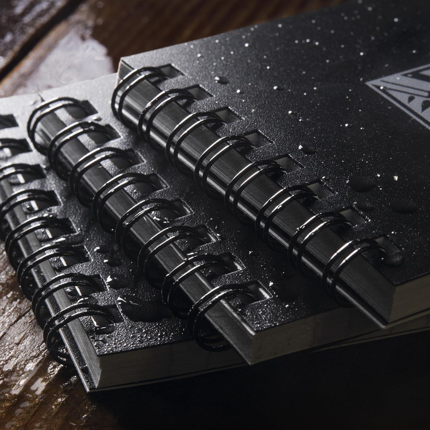 Cuaderno Espiral Impermeable Rite in the Rain 3x5 Negro - Paquete de 3