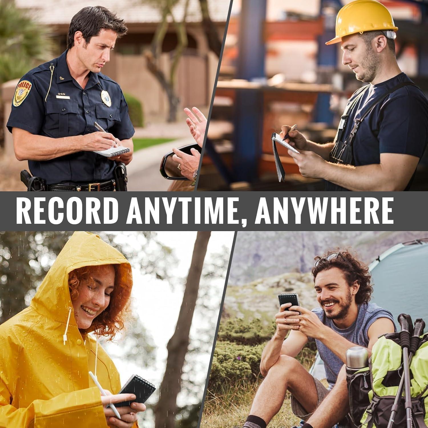 Cuadernos de Bolsillo Impermeables POPYOLA - Paquete de 4