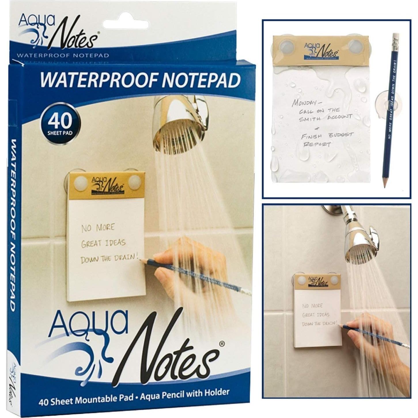 Bloc de Notas Impermeable Aqua Notes 40 Hojas 8.9x13.3cm
