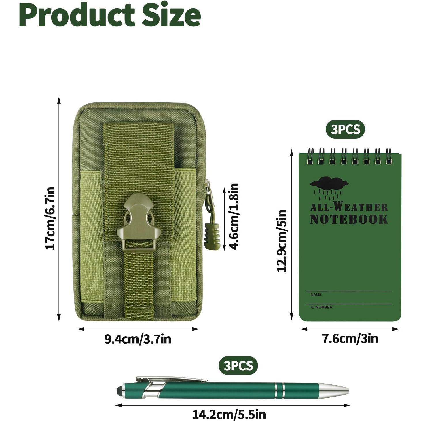 Kit de Cuadernos Impermeables Aecsze - 7 Piezas Verde