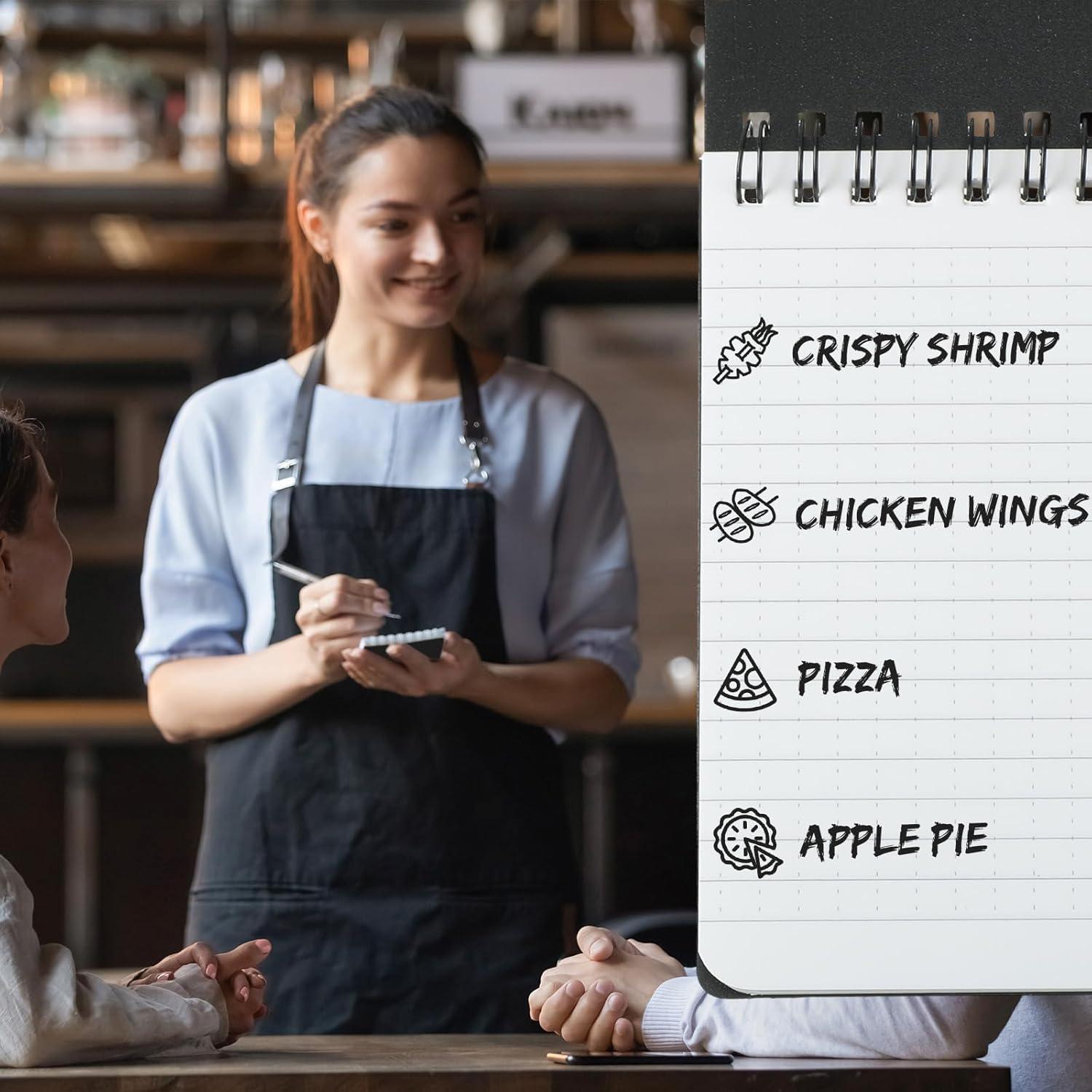 Cuadernos Impermeables Qilery 6 Pcs 3x5" Negro Papel Cuadriculado