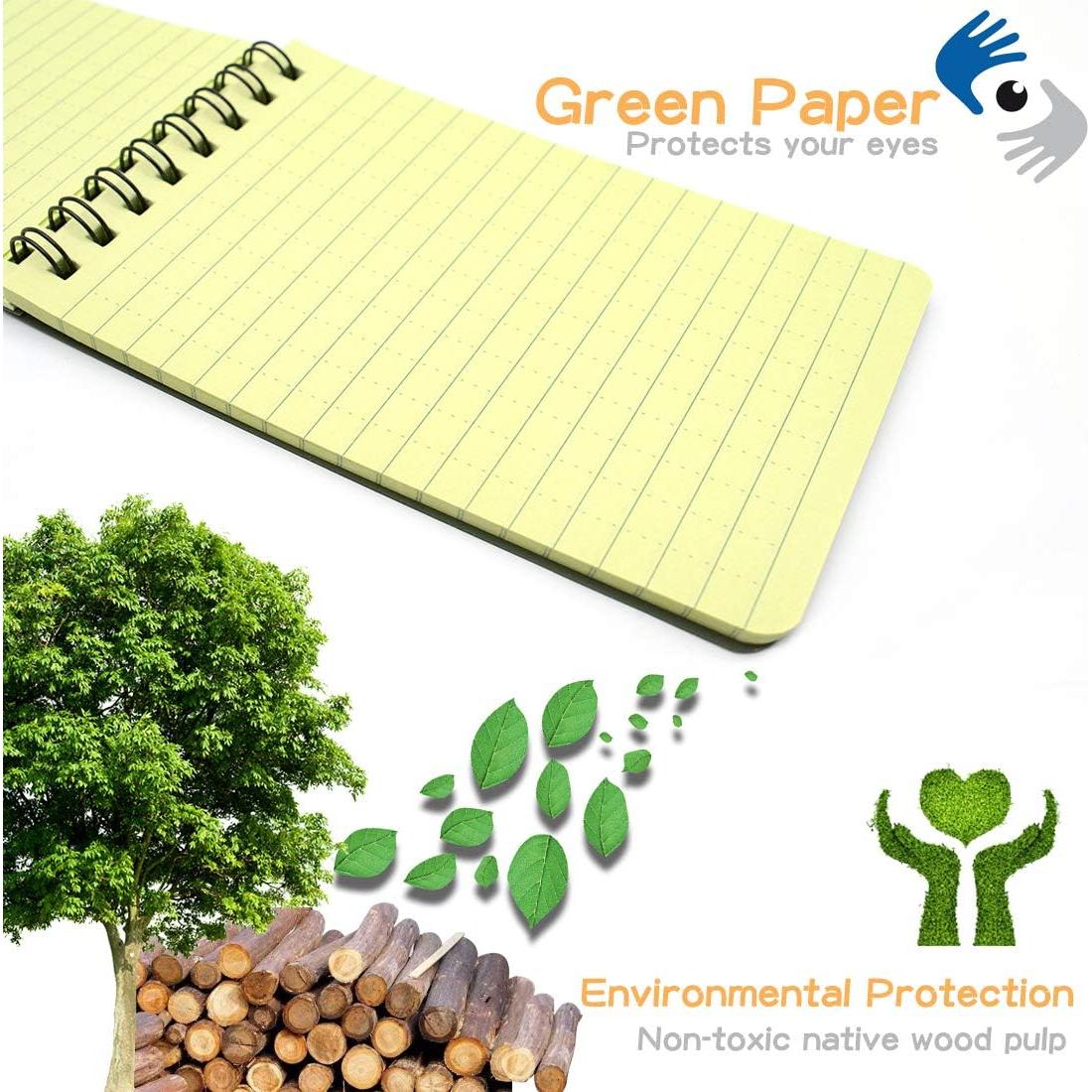 Paquete de 10 Cuadernos Impermeables MOAMUN Verde 7.62x12.7cm