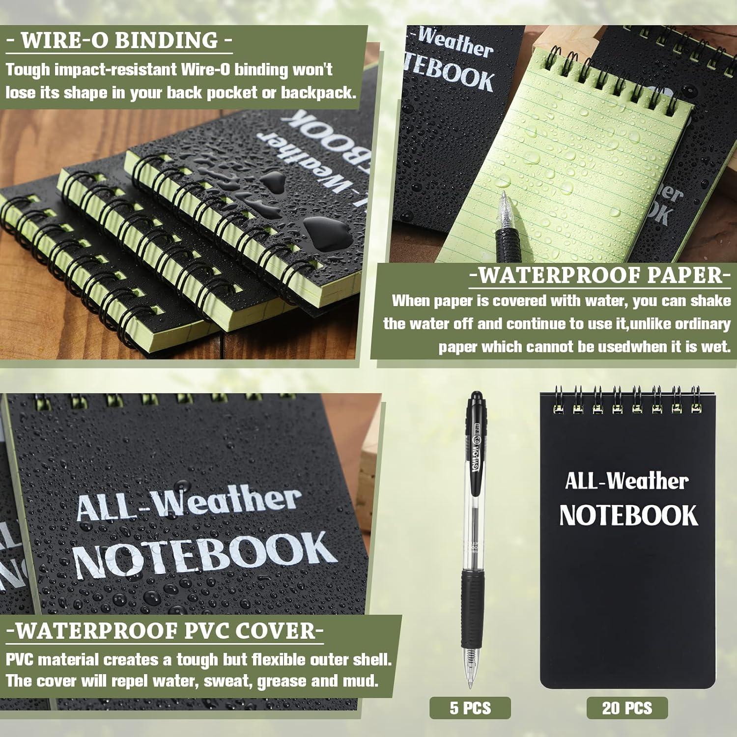 Cuadernos Impermeables Chinco 20 Pcs 3x5" para Todo Clima