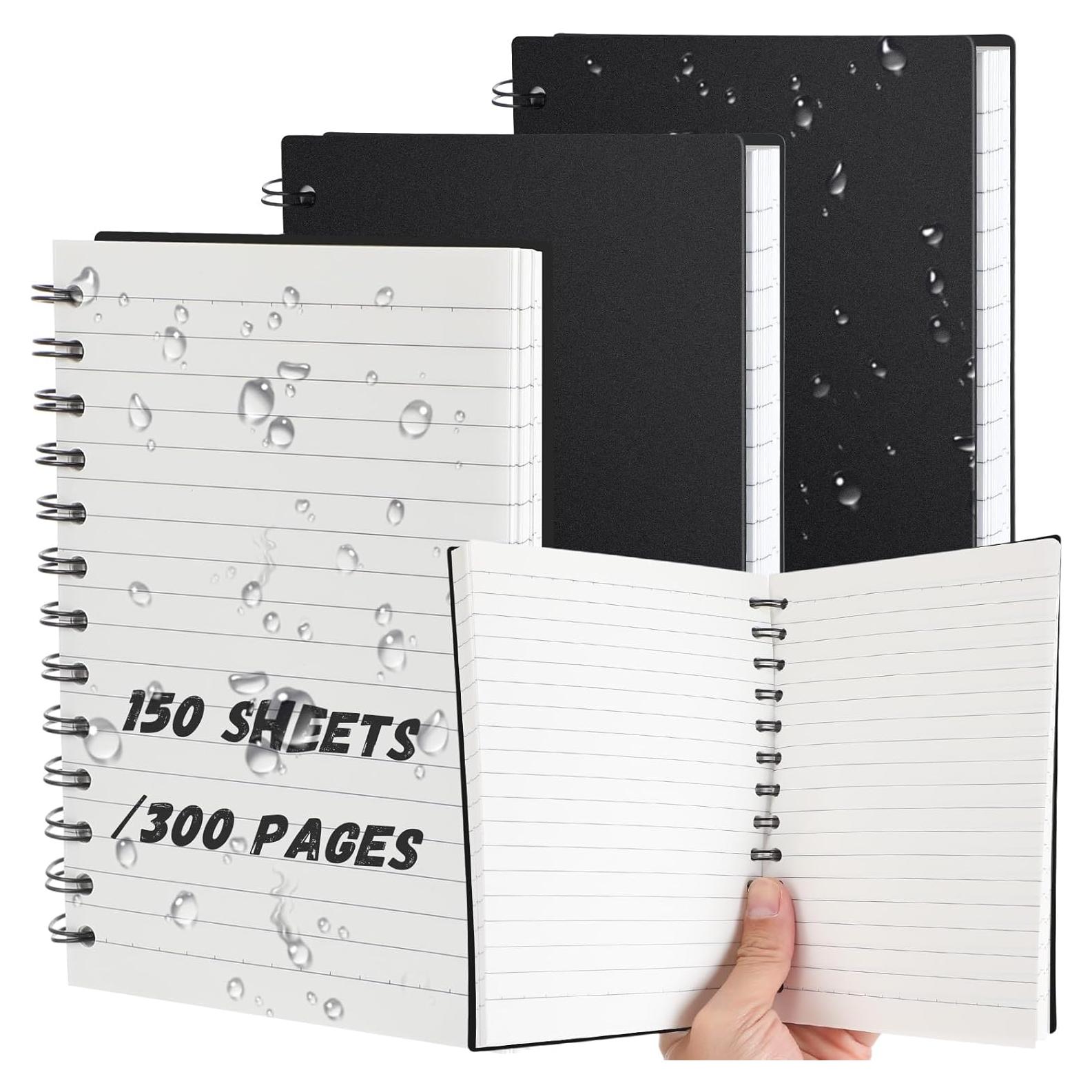 Paquete de 3 cuadernos impermeables Sayglossy 12.7x17.8 cm