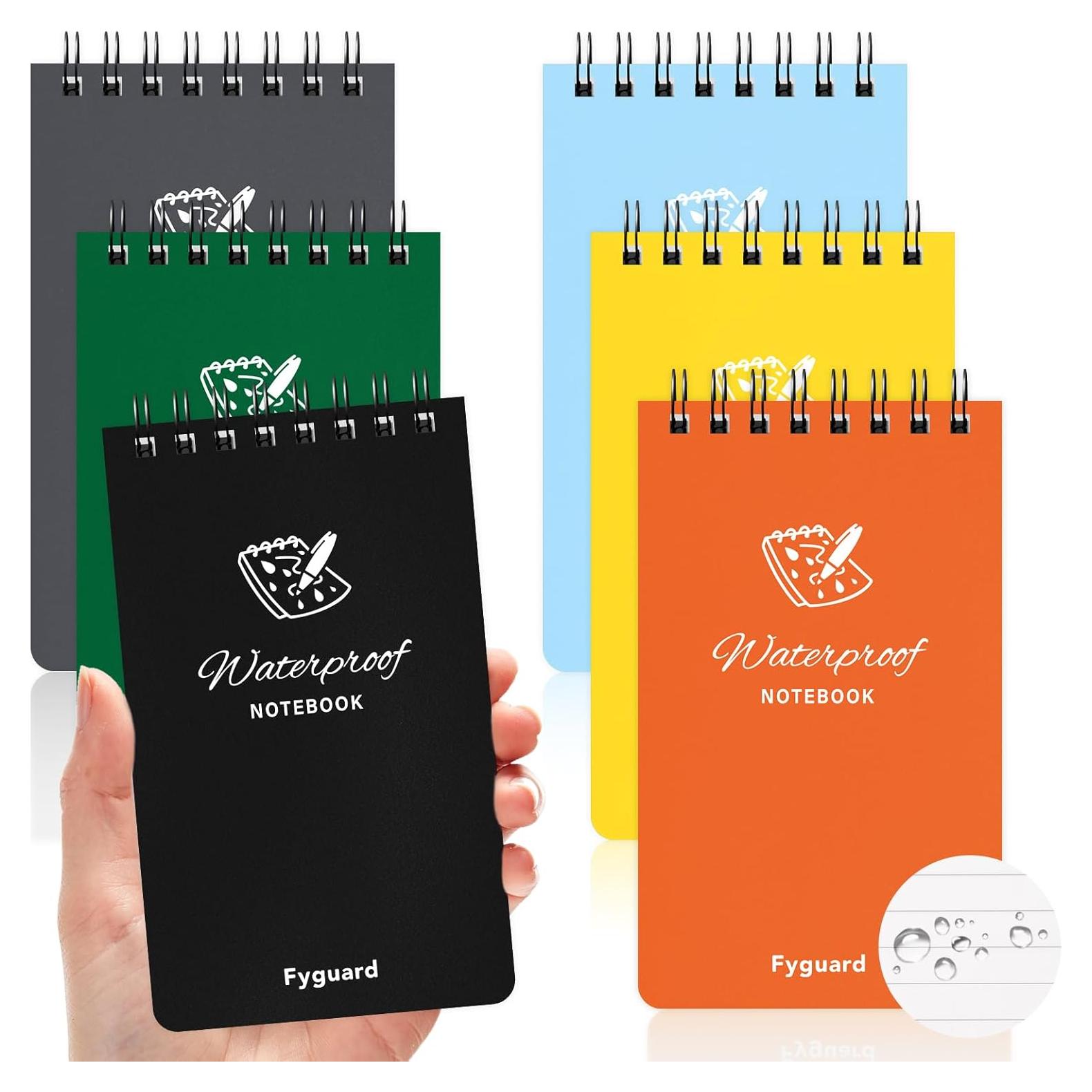 Paquete de 6 Bloc de Notas Impermeables Fyguard 3x5 cm