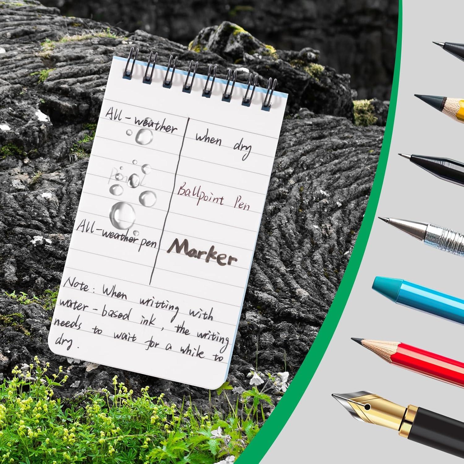 Paquete de 6 Bloc de Notas Impermeables Fyguard 3x5 cm