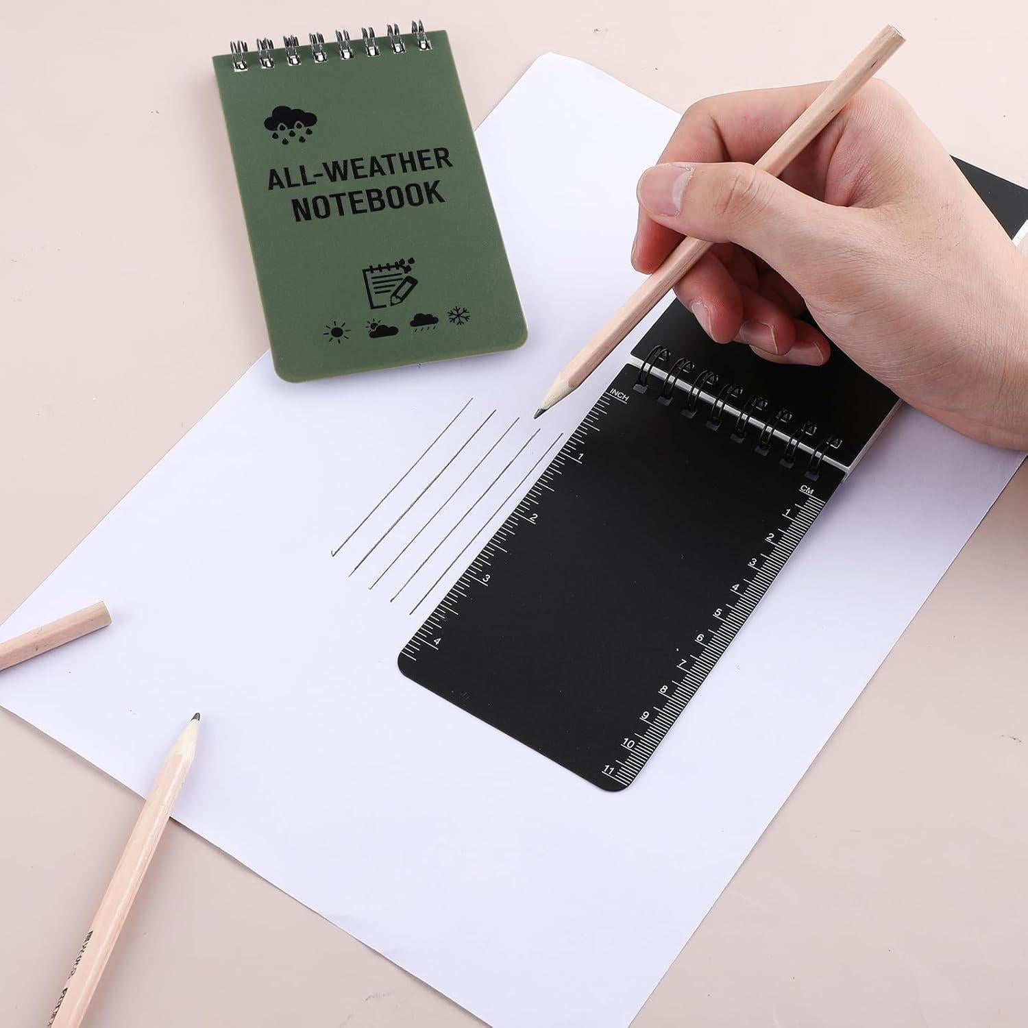 Paquete de 2 Cuadernos Impermeables Aeaocvo Verde 7.6x12.7cm