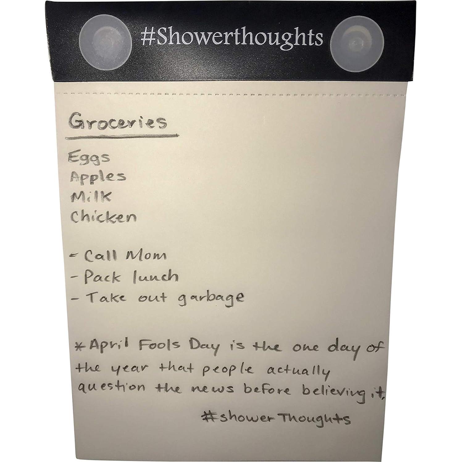 Bloc de Notas Impermeable HealPT para Ducha - 40 Hojas A6