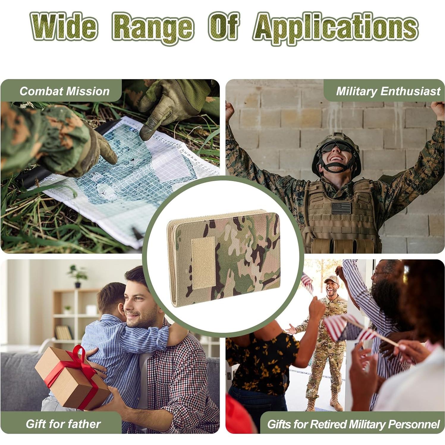 Kit Cuaderno Táctico Impermeable Resurhang 5 Pcs A5 Camuflaje