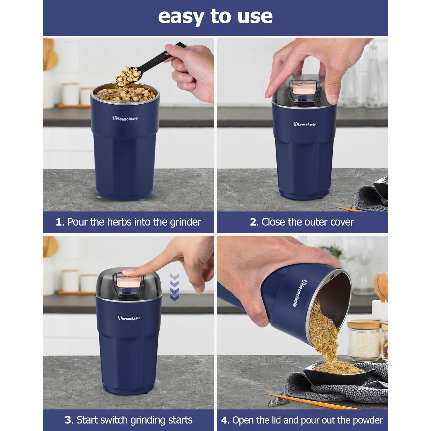 Molino Eléctrico de Especias Hermolante HEM-300B 0.6kg