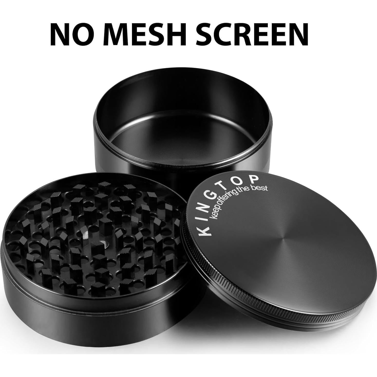 Molinillo de Especias KINGTOP 3" Aleación de Zinc Negro