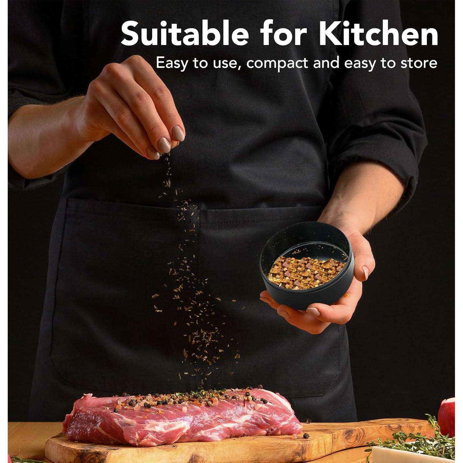 Molinillo de Especias KINGTOP 3" Aleación de Zinc Negro