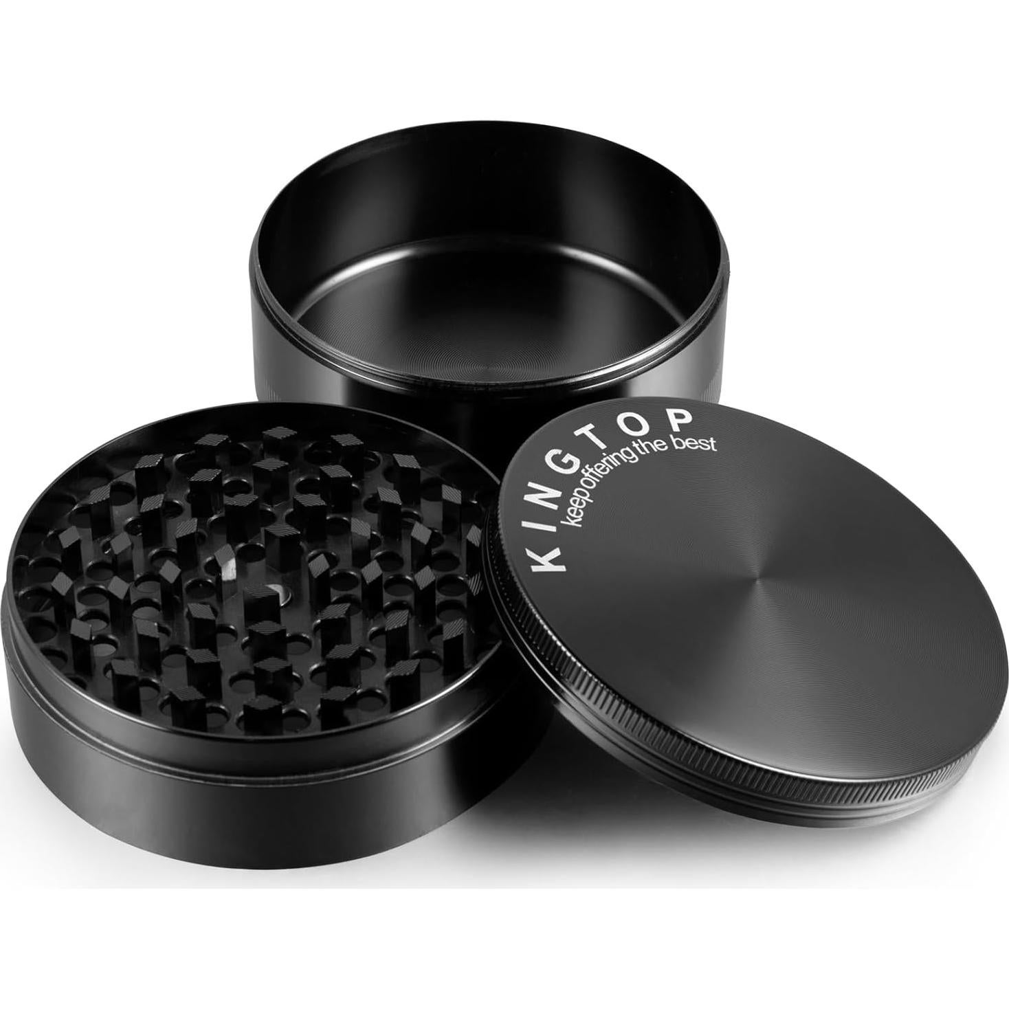 Molinillo de Especias KINGTOP 3" Aleación de Zinc Negro