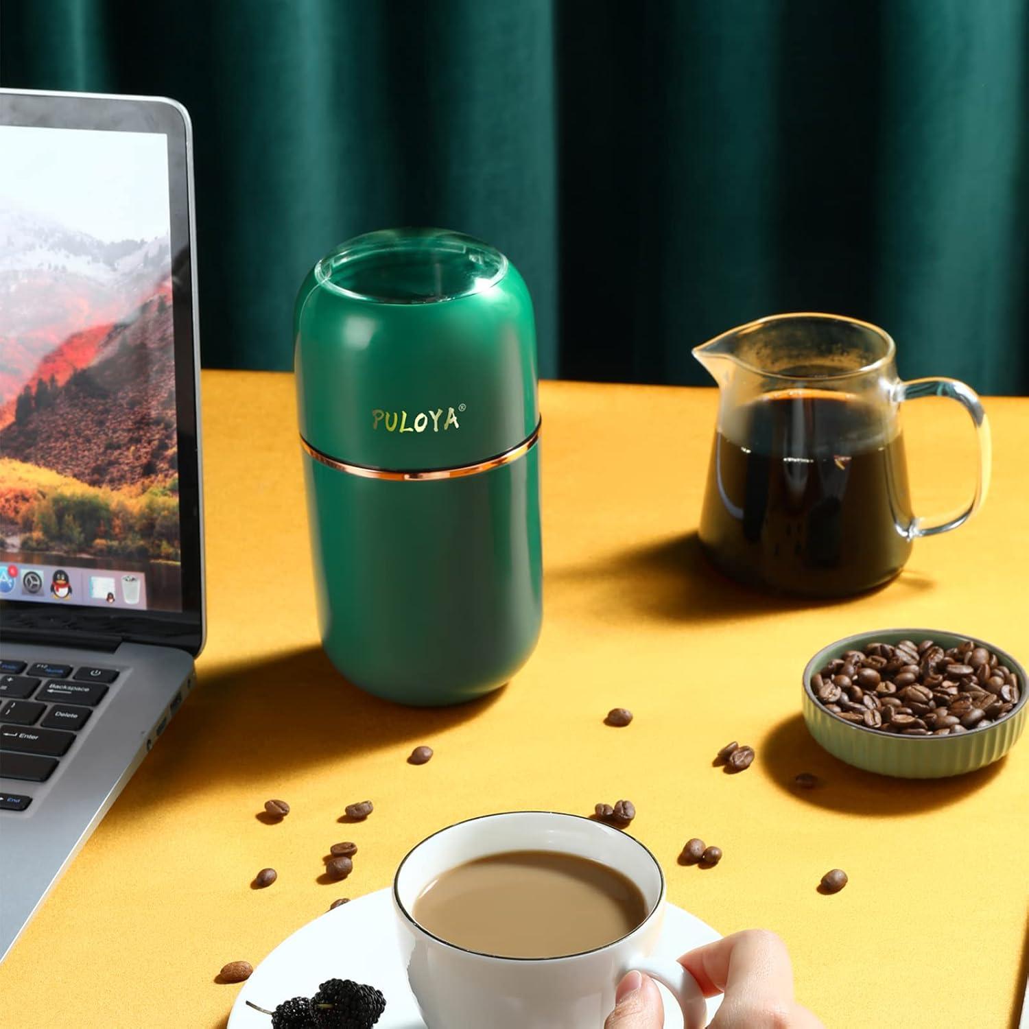 Molino de café eléctrico Puloya 200W 79.4g verde